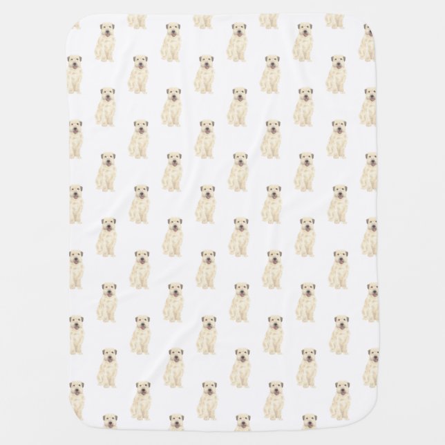 Wheaten Terrier Baby Blanket (Front)