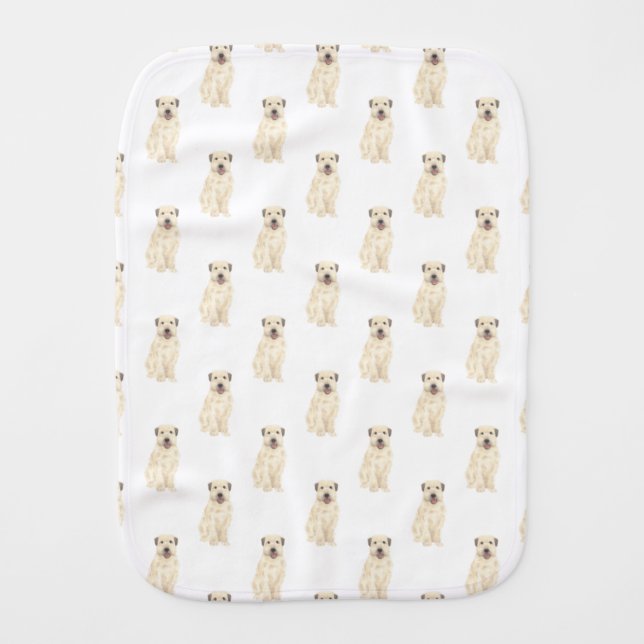 Wheaten Terrier Baby Burp Cloth (Front)
