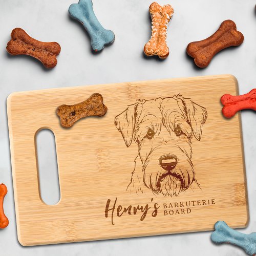 Wheaten Terrier Barkuterie Dog Treat Wood Cutting Board