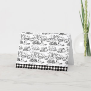 WHEATEN Terrier Black Toile Letterpress Thank You Card