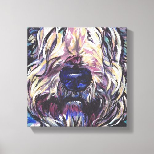 wheaten terrier bright colorful pop dog art canvas print