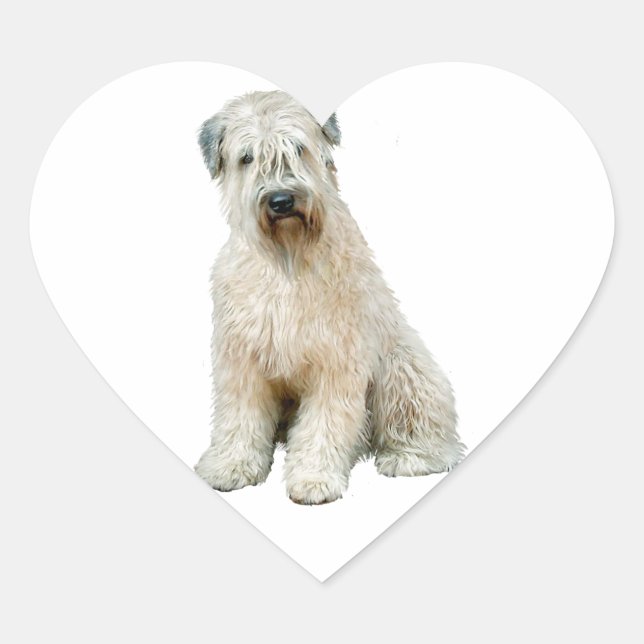 Wheaten Terrier (C) Heart Sticker (Front)