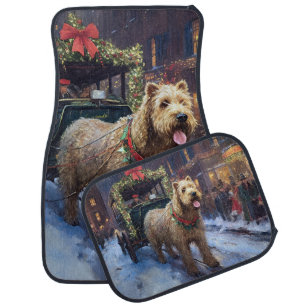 Wheaten Terrier Christmas Festive Season Car Floor Mat