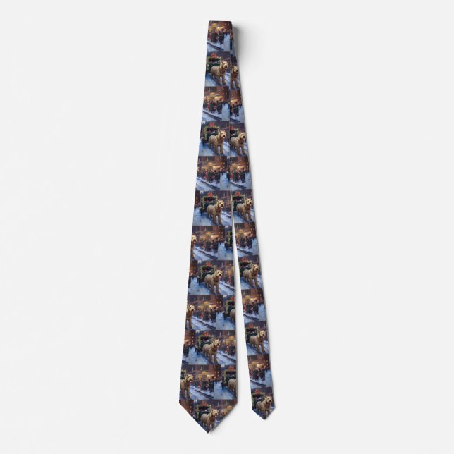 Wheaten Terrier Christmas Festive Season Neck Tie (Front)