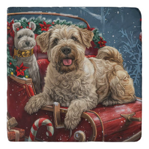 Wheaten Terrier Dog Christmas Festive  Trivet