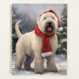 Wheaten Terrier Dog in Snow Christmas Planner