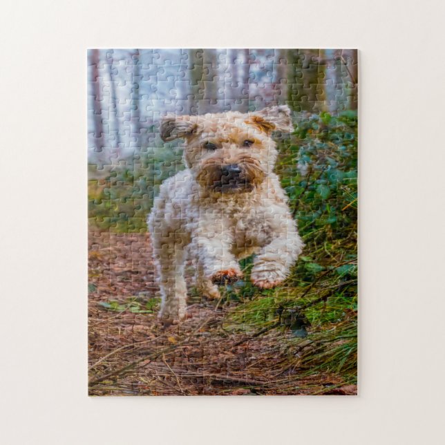 Wheaten Terrier Dog Jigsaws. Jigsaw Puzzle (Vertical)