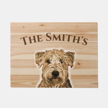 Wheaten Terrier Dog Personalize Doormat by Lorriscustomart at Zazzle