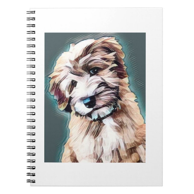 Wheaten Terrier Dog Pop Art Notebook (Front)