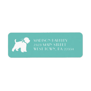 Wheaten Terrier Dog Puppy Label