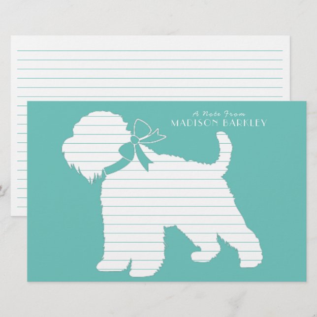 Wheaten Terrier Dog Puppy Stationery (Front/Back)