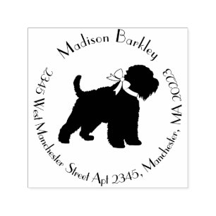 Wheaten Terrier Dog Silhouette Self-inking Stamp