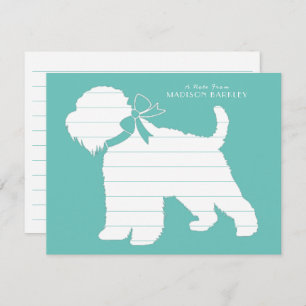 Wheaten Terrier Dog Silhouette Thank You Card