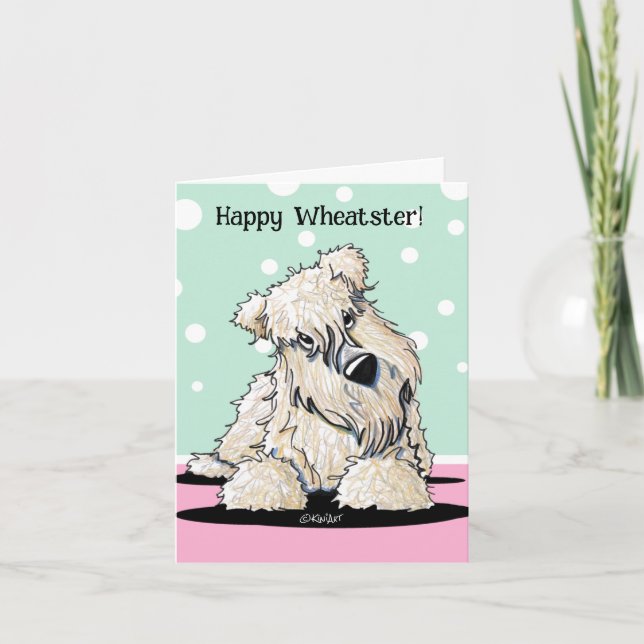 Wheaten Terrier Easter blank cards (Front)