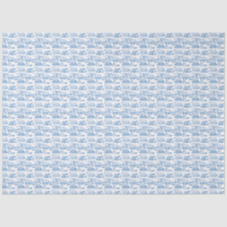 WHEATEN Terrier French Blue Toile Tissue Paper