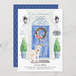 Wheaten Terrier Front Door Moving Announcement