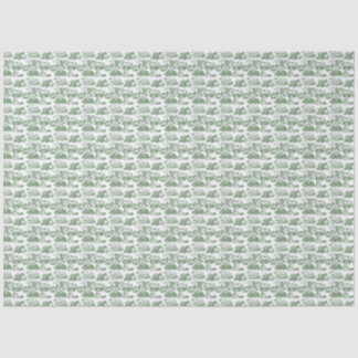 WHEATEN Terrier Green Toile Tissue Paper