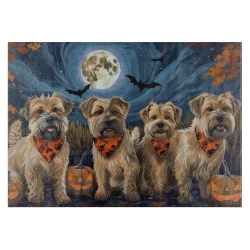 Wheaten Terrier Halloween Spooky Cutting Board