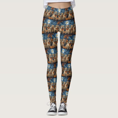 Wheaten Terrier Halloween Spooky Leggings