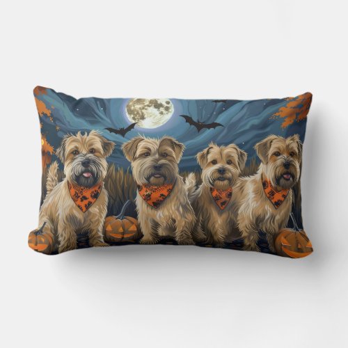 Wheaten Terrier Halloween Spooky Lumbar Pillow