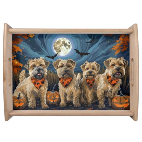 Wheaten Terrier Halloween Spooky Serving Tray