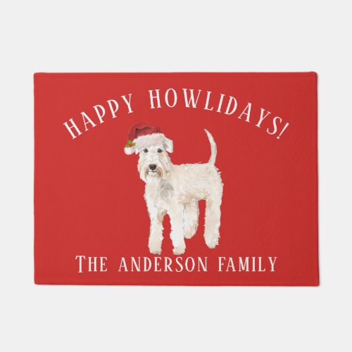 Wheaten Terrier Happy Howlidays Christmas Doormat