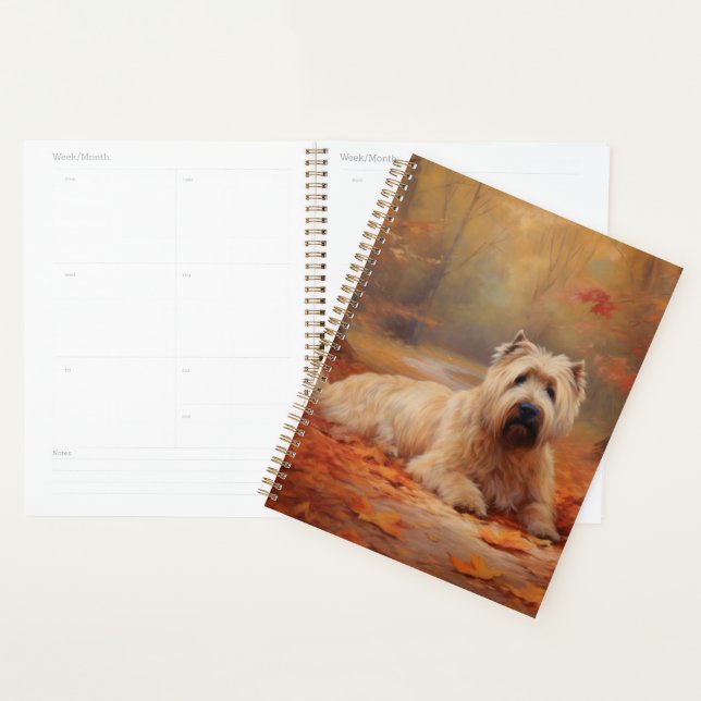 Wheaten Terrier in Autumn Leaves Fall Inspire  Planner (Display)
