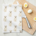 Wheaten Terrier Kitchen Towel<br><div class="desc">I love this sweet pattern of a soft coated wheaten terrier dog watercolor illustration because it's classic enough to serve as a neutral, yet pops as a stand alone piece! It's the perfect addition to any family room, nursery, office, or even the man cave! For the sweetest gifts, add more...</div>