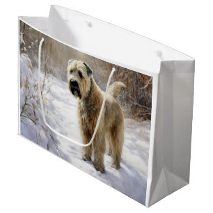Wheaten Terrier Let It Snow Christmas  Large Gift Bag