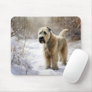 Wheaten Terrier Let It Snow Christmas Mouse Pad