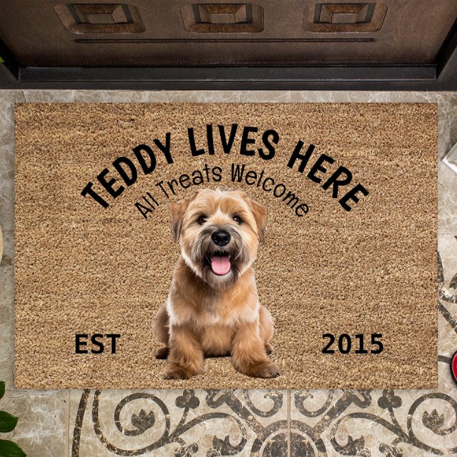 Wheaten Terrier Personalized Dog Lover  Doormat (Creator Uploaded)