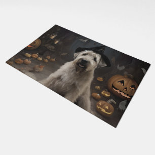 Wheaten Terrier Pumpkins Halloween Scary Doormat