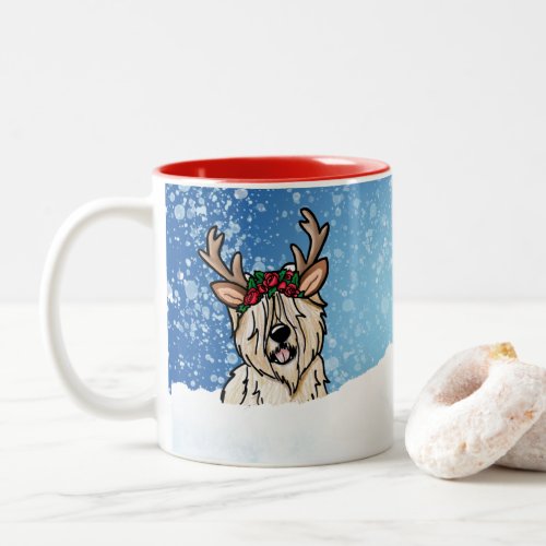 Wheaten Terrier Reindeer Christmas Mug