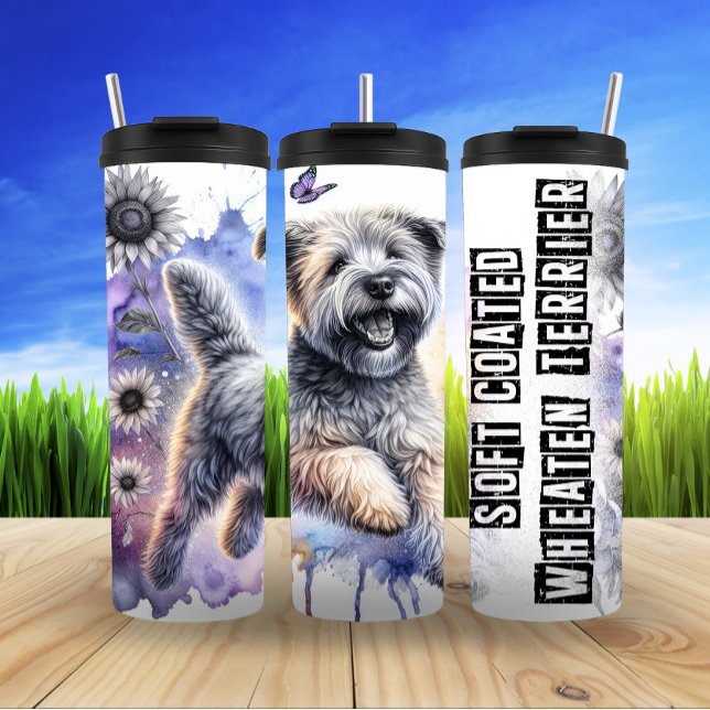 Wheaten Terrier: Sunlit Splash Thermal Tumbler (Creator Uploaded)