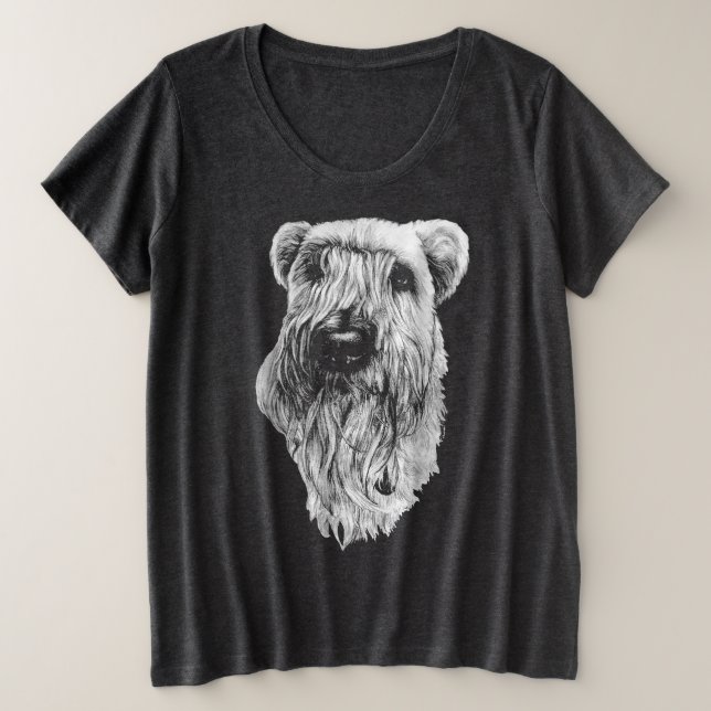 Wheaten Terrier T-shirts Plus Size Terrier Shirts (Design Front)