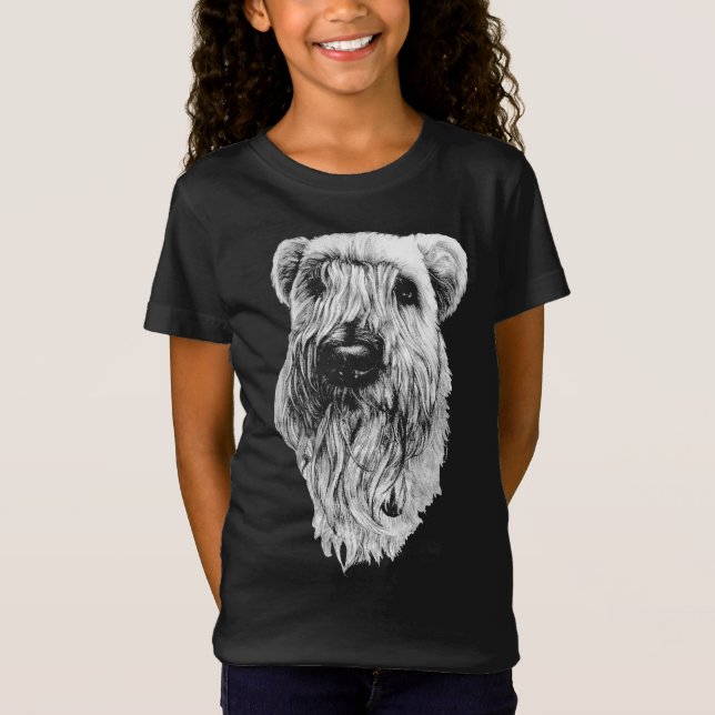 Wheaten Terrier T-shirts Terrier Dog Art Shirts (Front)