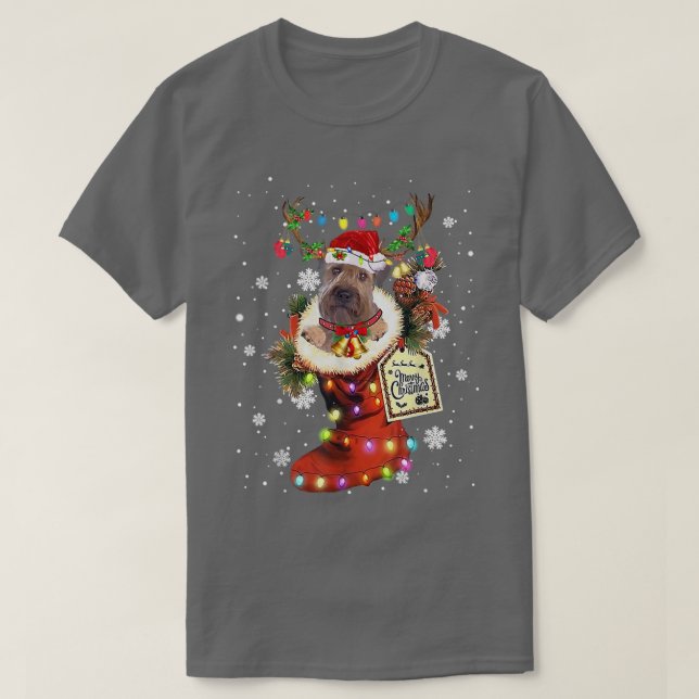 Wheaten Terrier Xmas Boot Christmas Sock Winter Sn T-Shirt (Design Front)