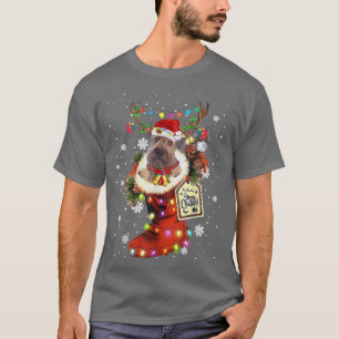 Wheaten Terrier Xmas Boot Christmas Sock Winter Sn T-Shirt