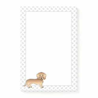 Wheaten Wire Haired Dachshund Cartoon Dog And Paws Post-it Notes