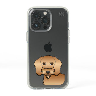 Wheaten Wire Haired Dachshund Cartoon Dog Head Speck iPhone 13 Pro Case