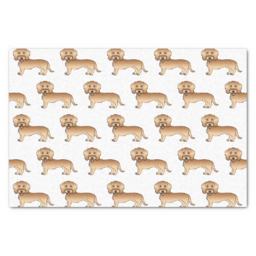 Wheaten Wire Haired Dachshund Cartoon Dog Pattern Tissue Paper