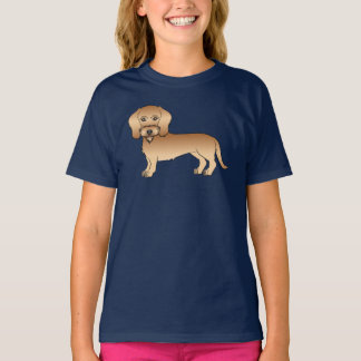 Wheaten Wire Haired Dachshund Cute Cartoon Dog T-Shirt