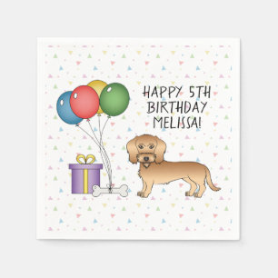 Wheaten Wire Haired Dachshund Cute Dog - Birthday Napkins