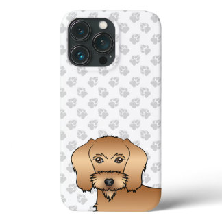 Wheaten Wire Haired Dachshund Head With Paws iPhone 13 Pro Case