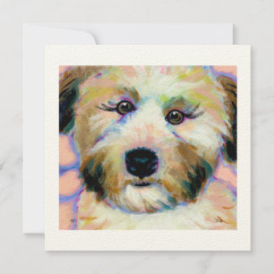 Wheatens Mean Business - fun dog art cards