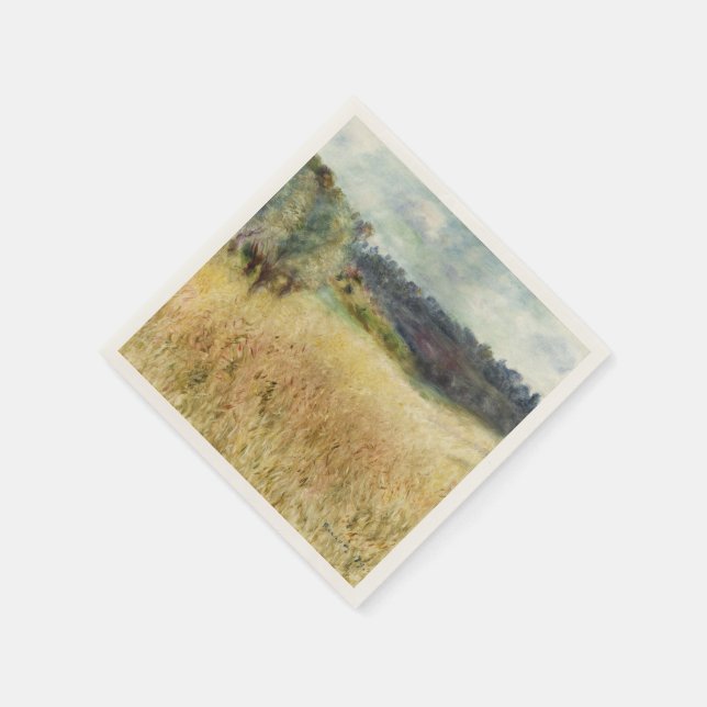 Wheatfield by Auguste Renoir Napkins (Corner)
