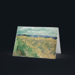 Wheatfield with Cornflowers | Vincent van Gogh Card<br><div class="desc">Wheatfield With Cornflowers (1890) by Vincent van Gogh (Dutch, 1853–1890) is a vivid and emotionally charged landscape from the artist’s final year. In this painting, Van Gogh captures a golden wheatfield punctuated with brilliant blue cornflowers, using his signature bold brushwork and dynamic color contrasts. The composition conveys both the beauty...</div>