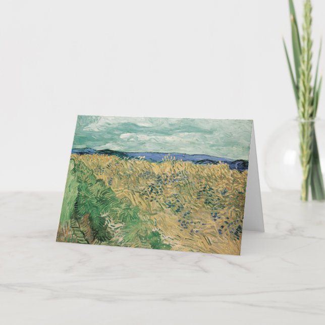 Wheatfield with Cornflowers | Vincent van Gogh Card (Front)