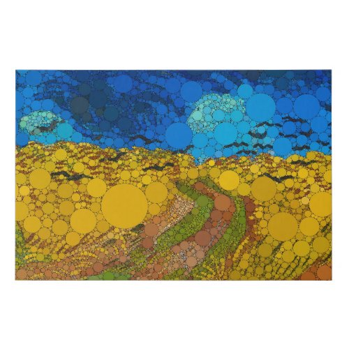  Wheatfield with Crows by After Vincent van Gogh Faux Canvas Print