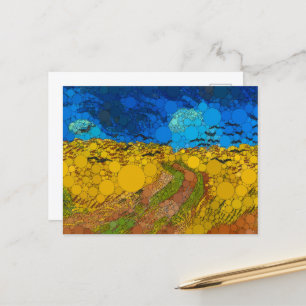  Wheatfield with Crows by After Vincent van Gogh Holiday Postcard